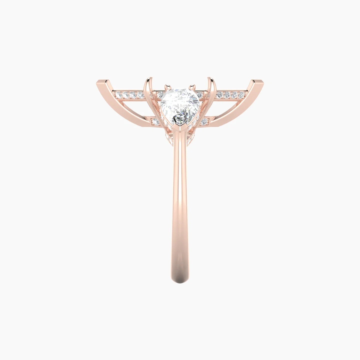Pear Trilogy | 18k Rose Gold 5-7.99 ct Marquise Cut Ring Setting