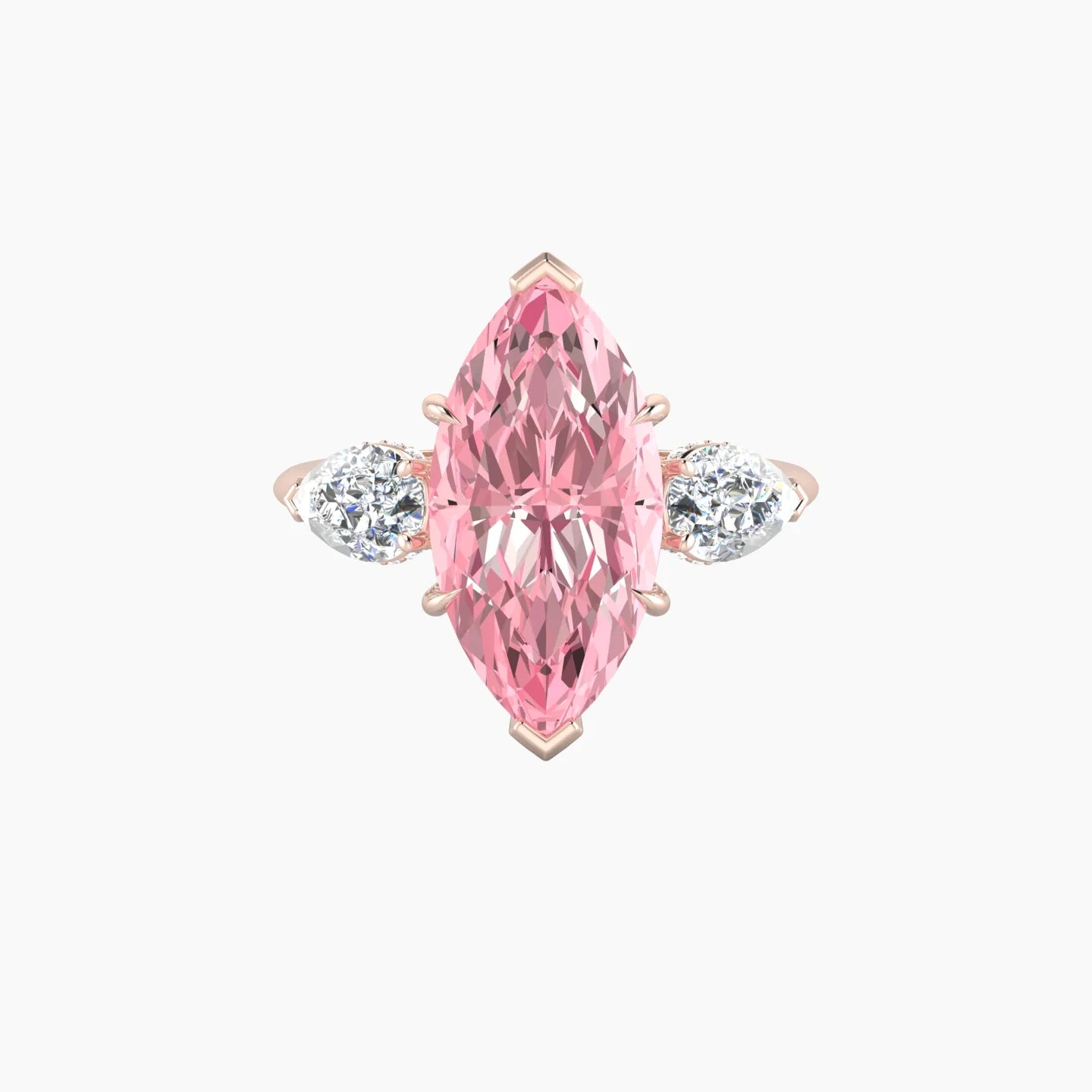Pear Trilogy | 18k Rose Gold 5 ct Marquise Cut Ring