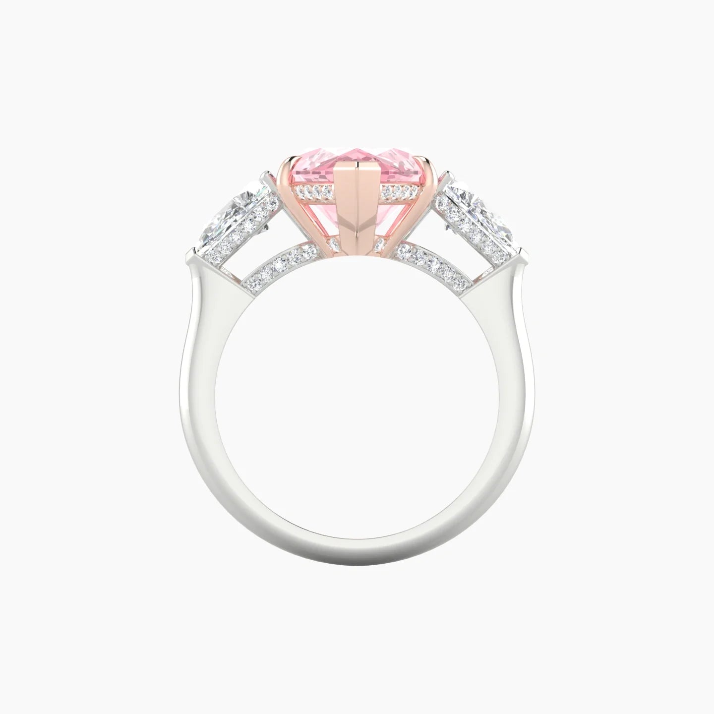 Pear Trilogy | 18k White & Rose Gold 5 ct Marquise Cut Ring