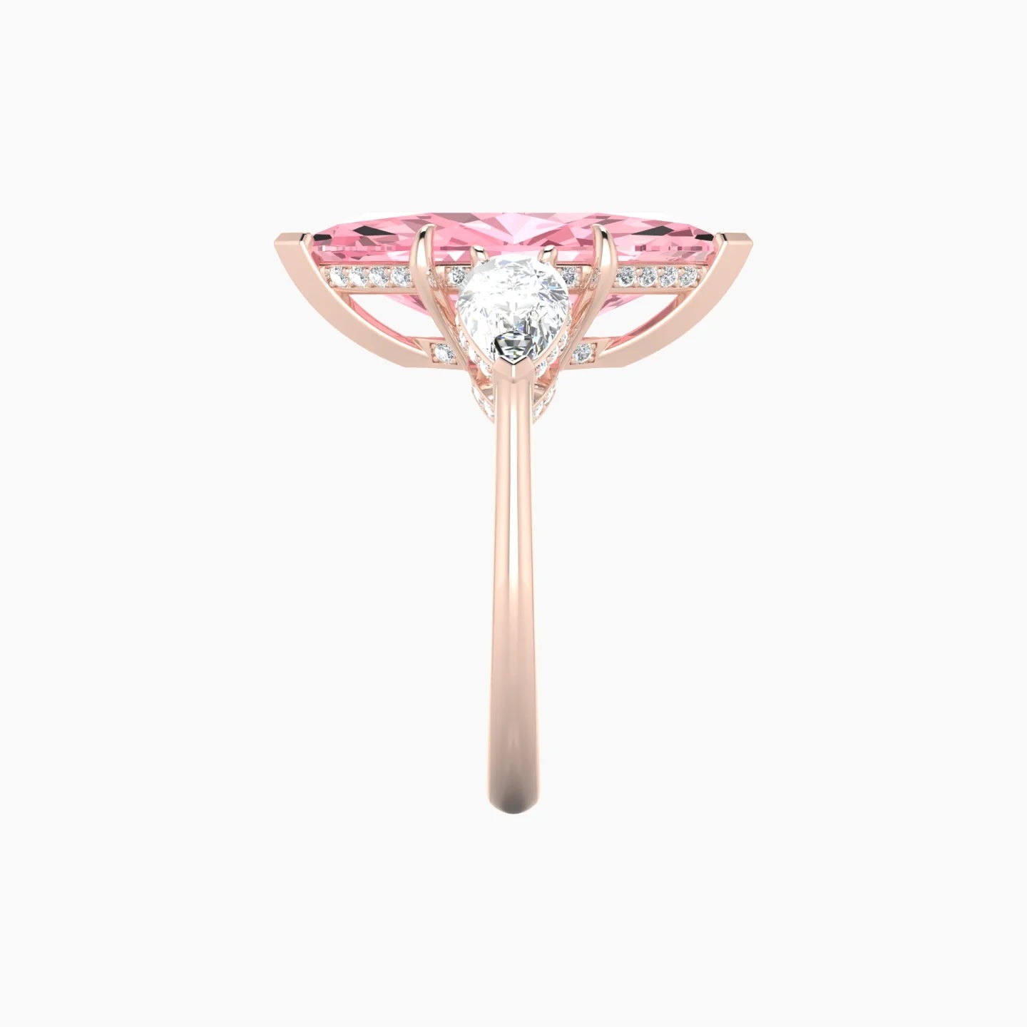 Pear Trilogy | 18k Rose Gold 5 ct Marquise Cut Ring