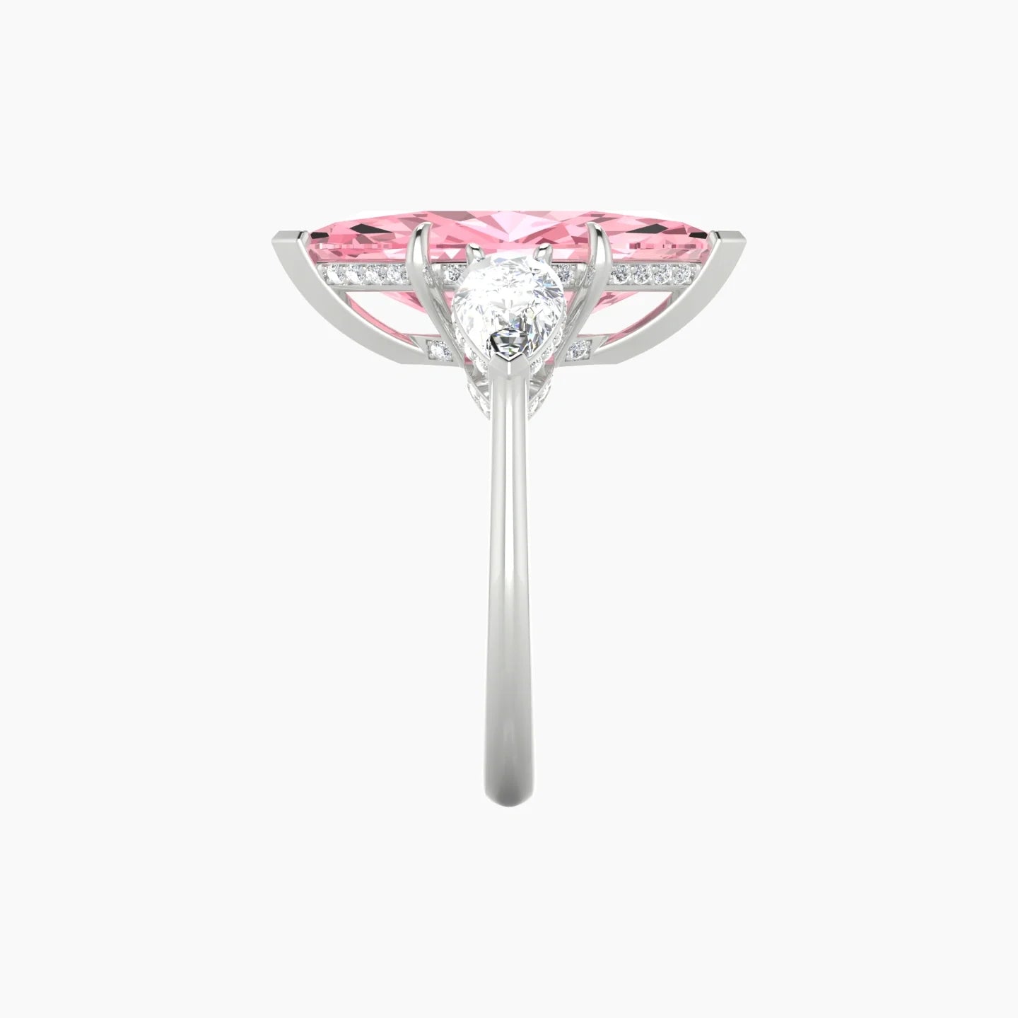 Pear Trilogy | 18k White Gold 5 ct Marquise Cut Ring