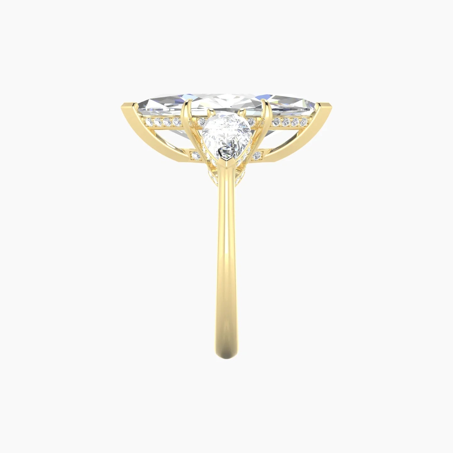 Pear Trilogy | 18k Yellow Gold 5 ct Marquise Cut Ring
