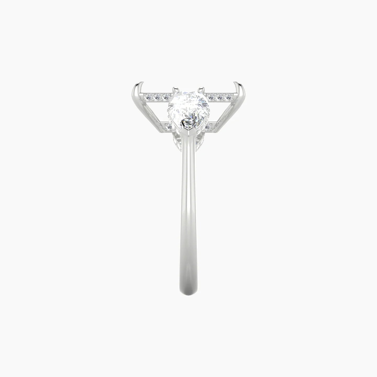 Pear Trilogy | 18k White Gold 5-7.99 ct Radiant Cut Ring Setting