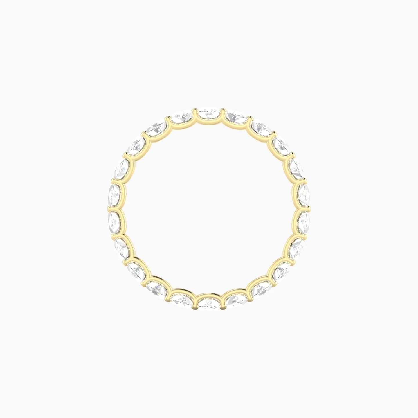 Prong Eternity Ring | 18k Yellow Gold 4 x 2.7 mm Oval Lab Diamond
