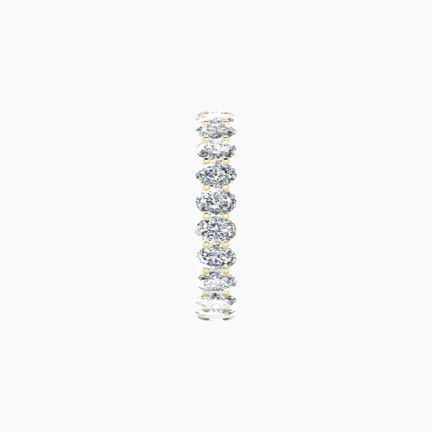 Prong Eternity Ring | 18k Yellow Gold 4 x 2.7 mm Oval Lab Diamond