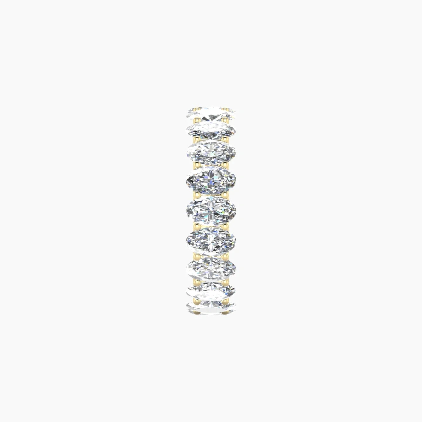 Prong Eternity Ring | 18k Yellow Gold 5 x 3 mm Oval Lab Diamond