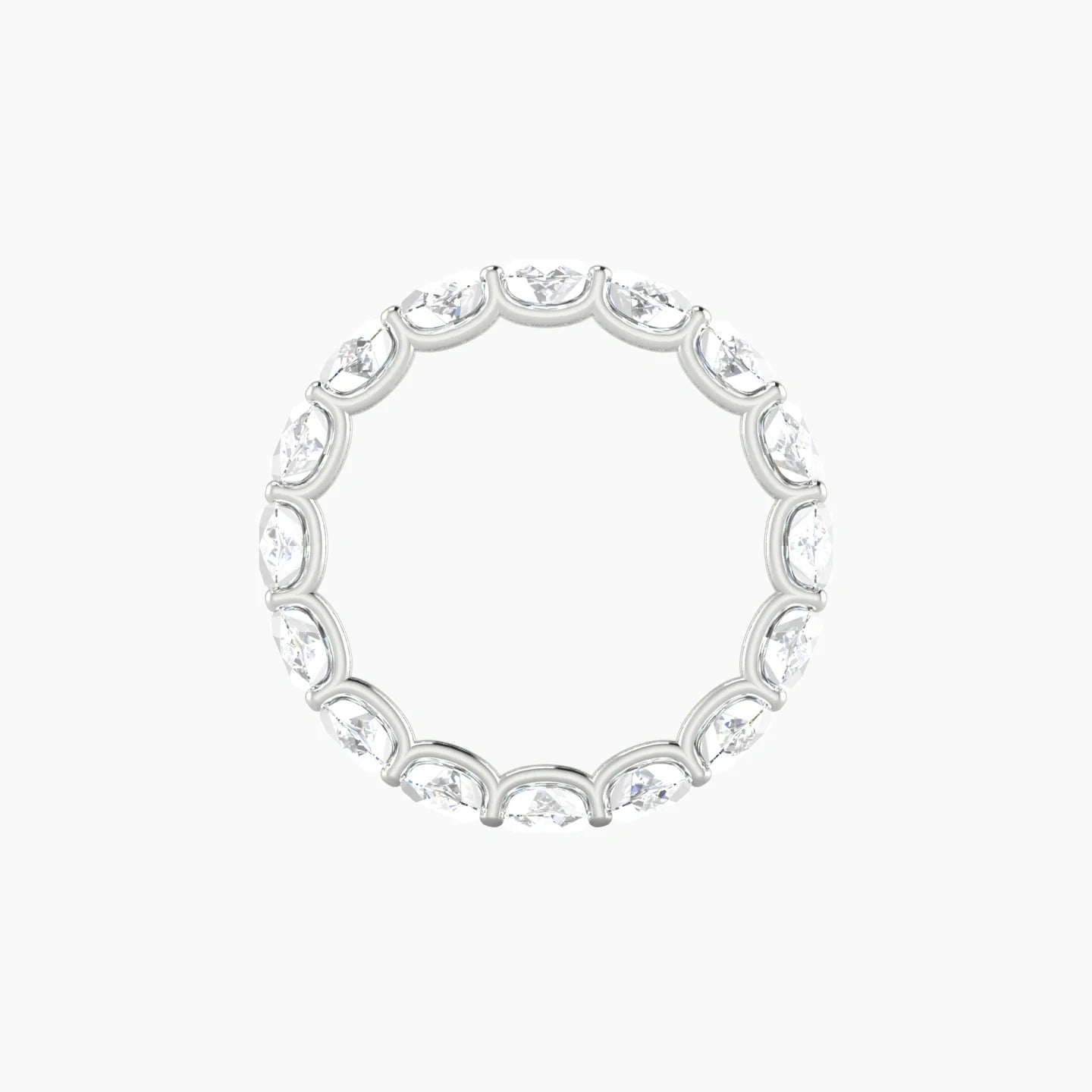 Prong Eternity Ring | 18k White Gold 6 x 4 mm Oval Lab Diamond