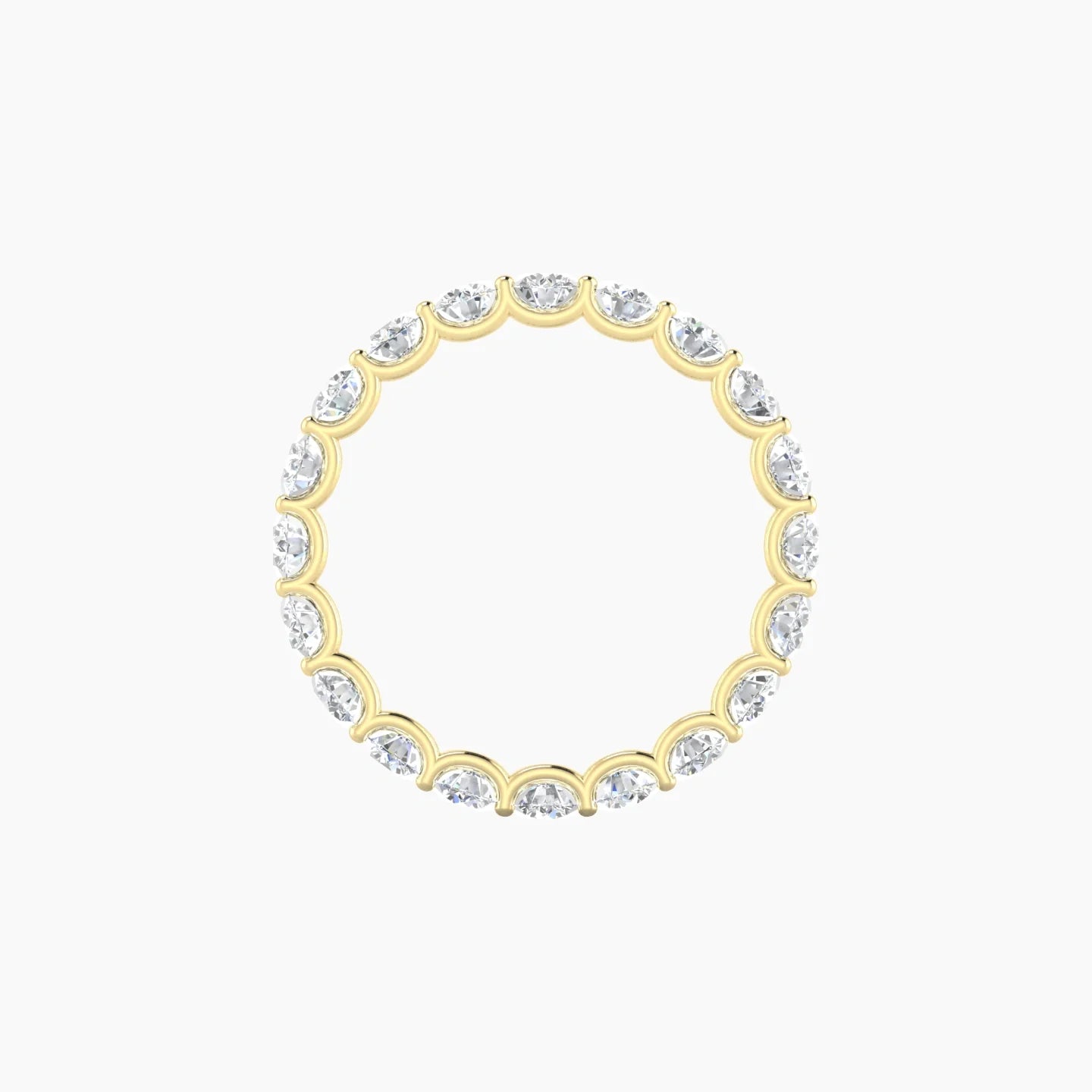 Prong Eternity Ring | 18k Yellow Gold 3 mm Round Lab Diamond