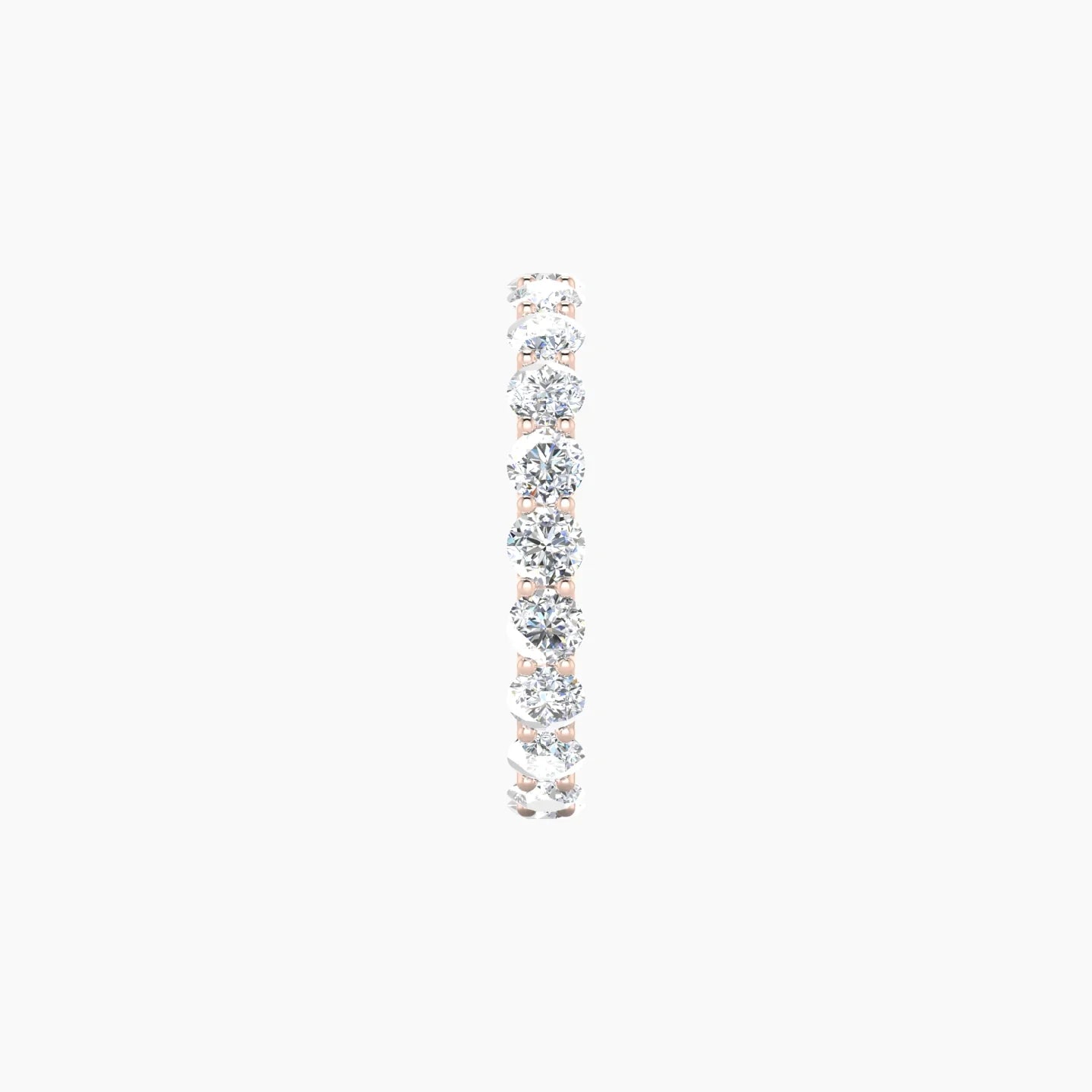 Prong Eternity Ring | 18k Rose Gold 3 mm Round Lab Diamond