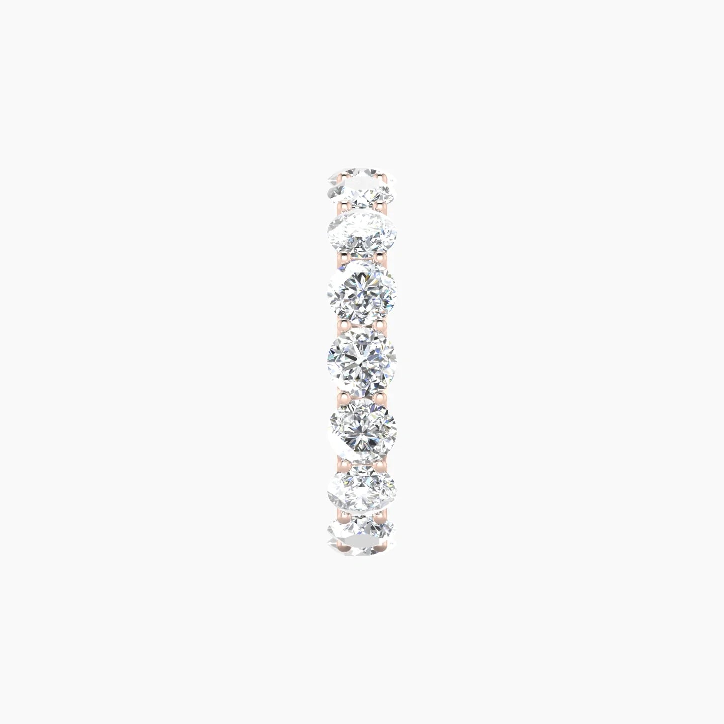 Prong Eternity Ring | 18k Rose Gold 4 mm Round Lab Diamond