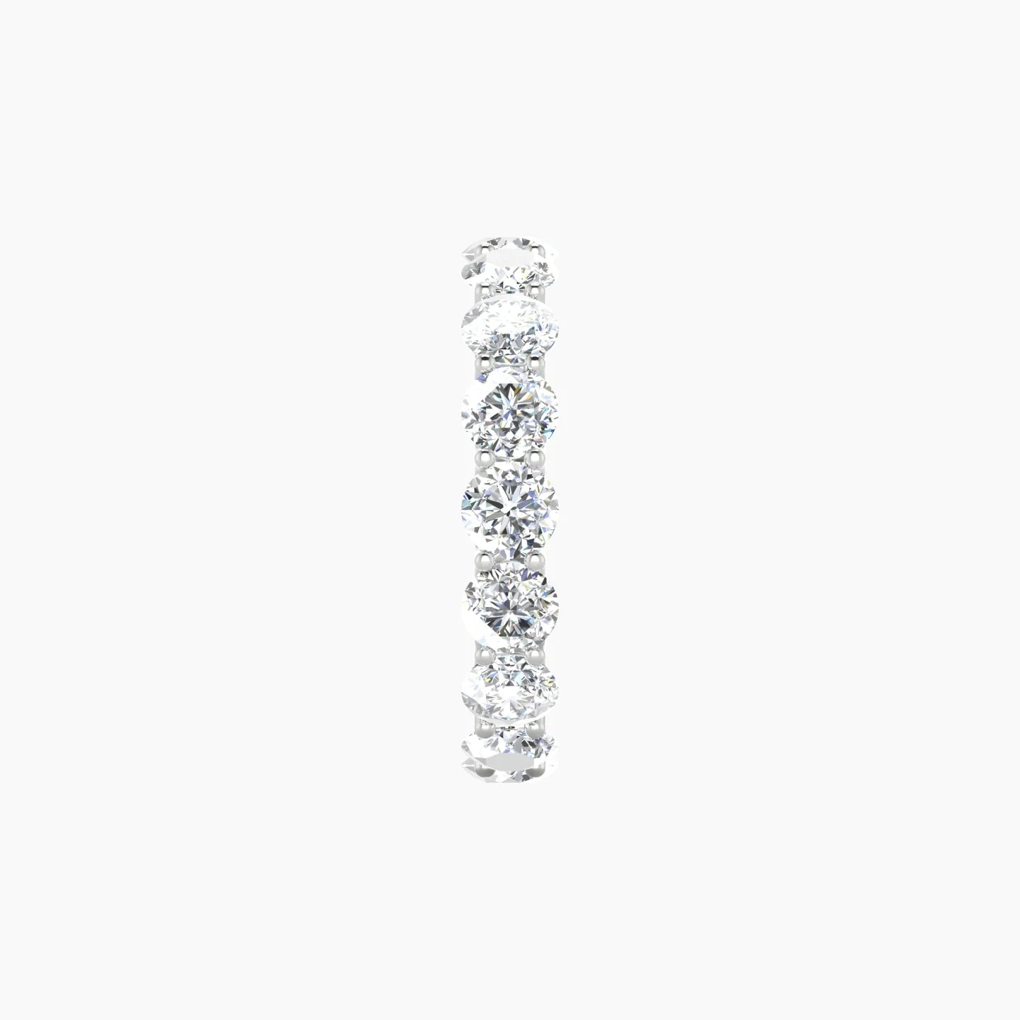 Prong Eternity Ring | 18k White Gold 4 mm Round Lab Diamond