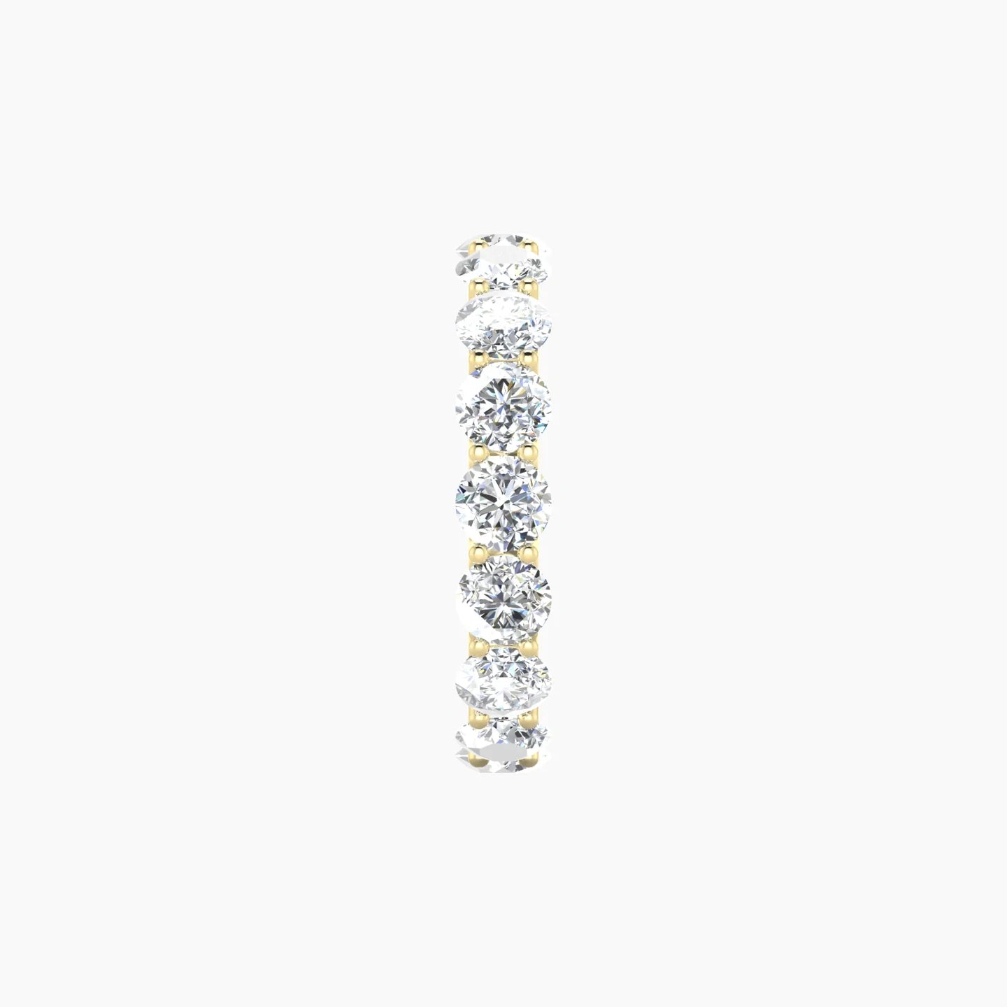 Prong Eternity Ring | 18k Yellow Gold 4 mm Round Lab Diamond