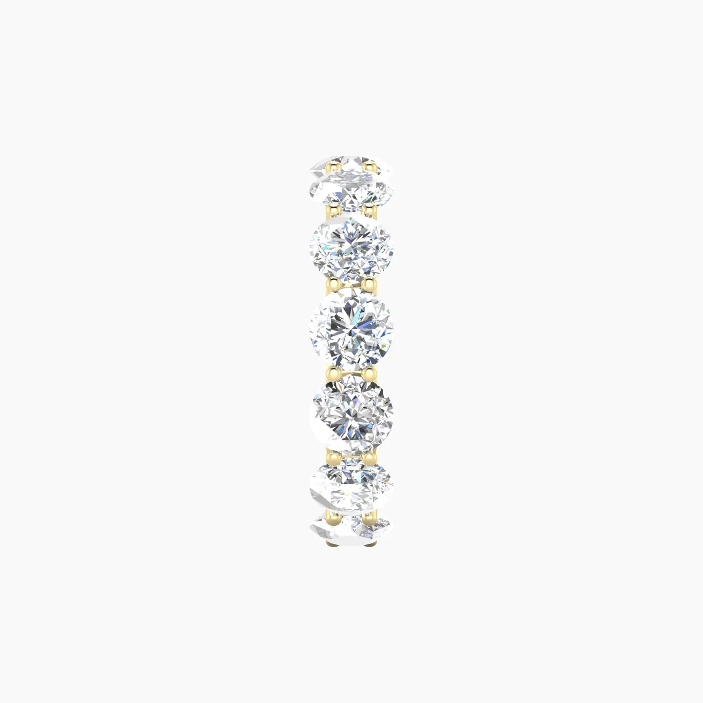 Prong Eternity Ring | 18k Yellow Gold 5 mm Round Lab Diamond