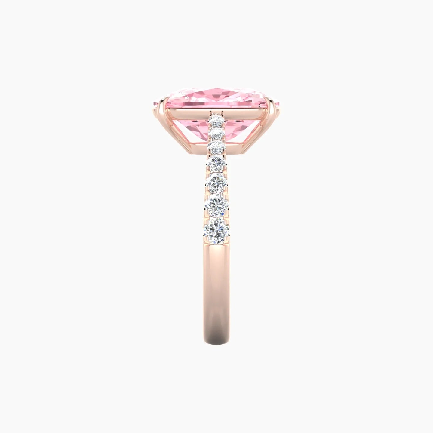 Reverse Shank | 18k Rose Gold 5 ct Cushion Cut Ring