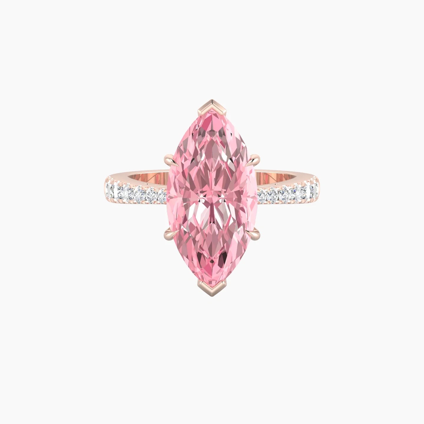 Reverse Shank | 18k Rose Gold 5 ct Marquise Cut Ring