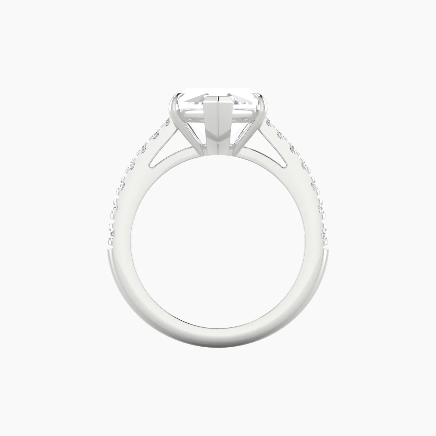 Reverse Shank | 18k White Gold 5 ct Marquise Cut Ring