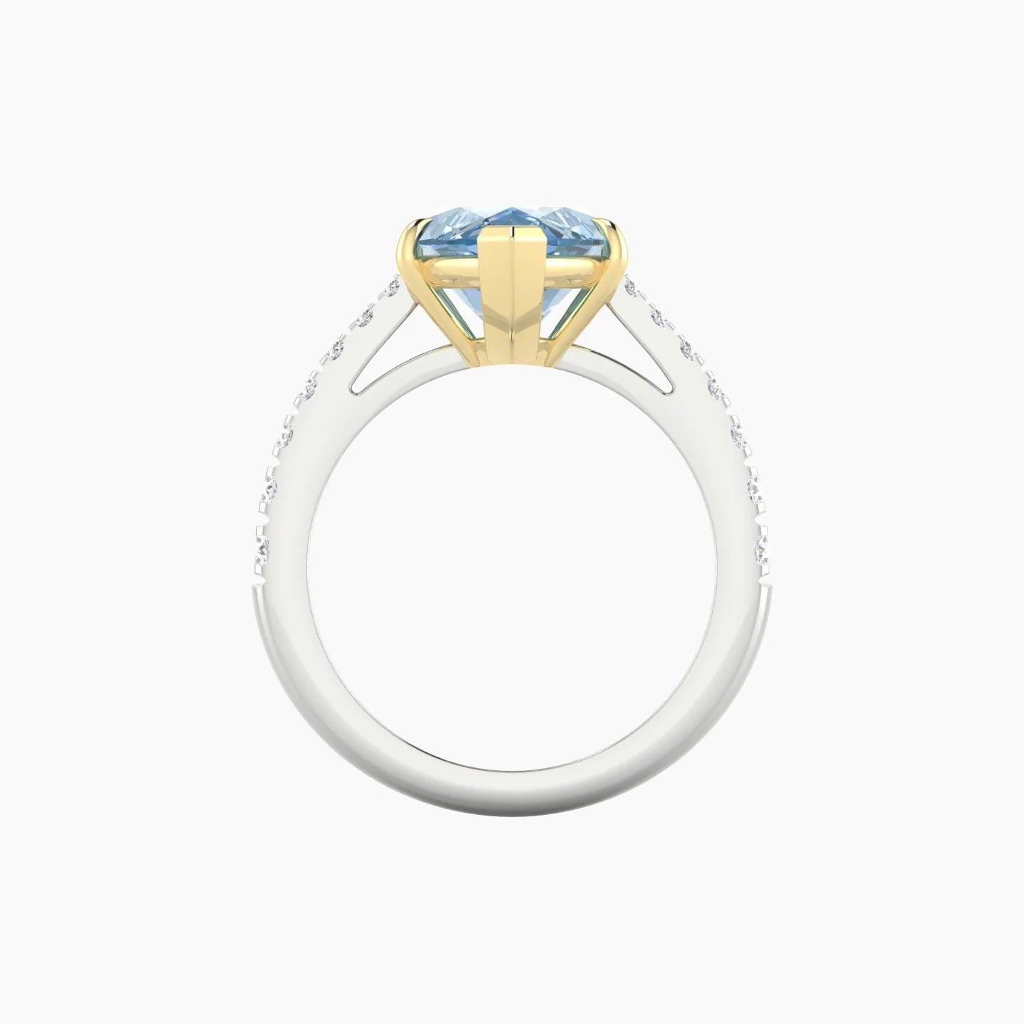 Reverse Shank | 18k White & Yellow Gold 5 ct Marquise Cut Ring
