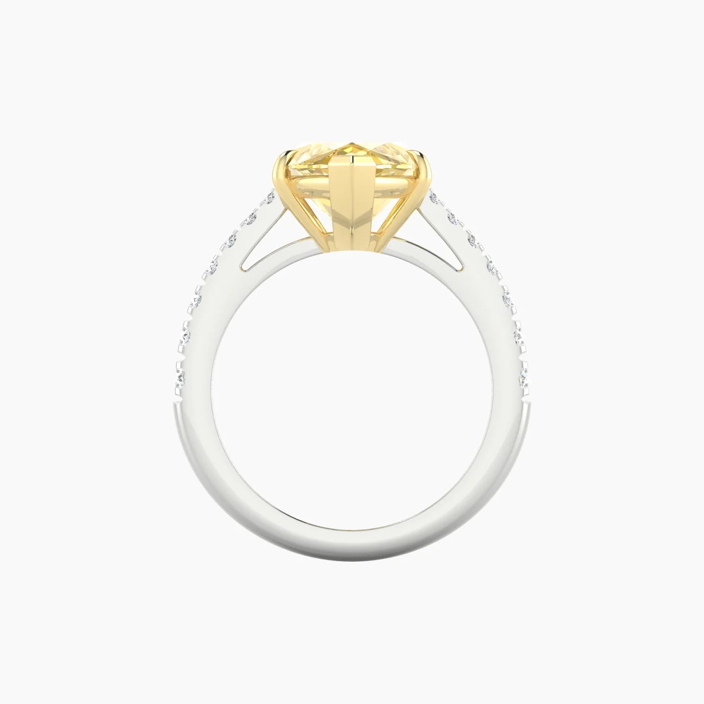 Reverse Shank | 18k White & Yellow Gold 5 ct Marquise Cut Ring
