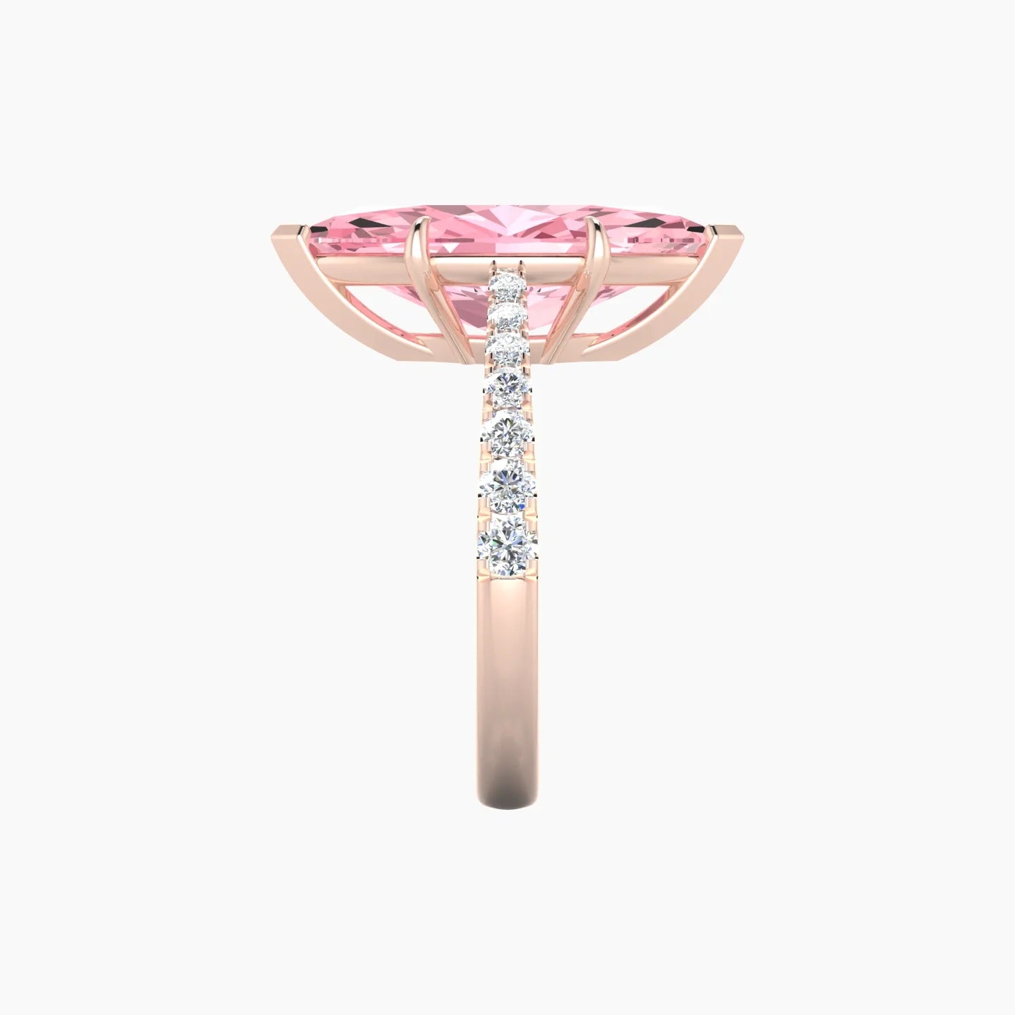 Reverse Shank | 18k Rose Gold 5 ct Marquise Cut Ring