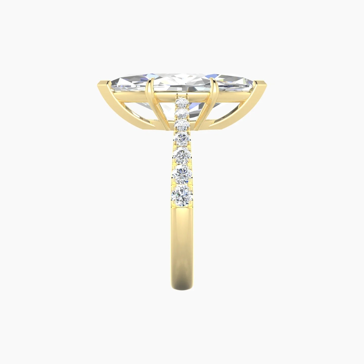 Reverse Shank | 18k Yellow Gold 5 ct Marquise Cut Ring