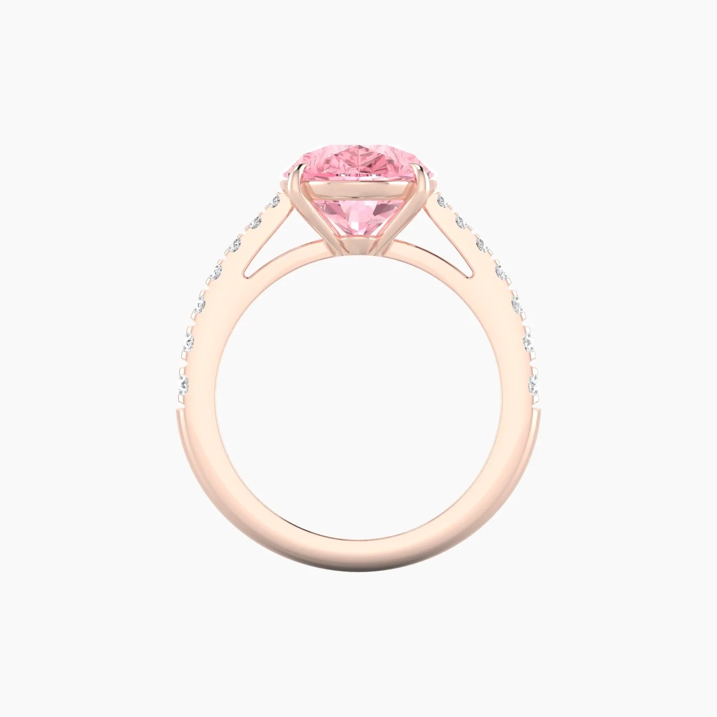 Reverse Shank | 18k Rose Gold 5 ct Pear Cut Ring