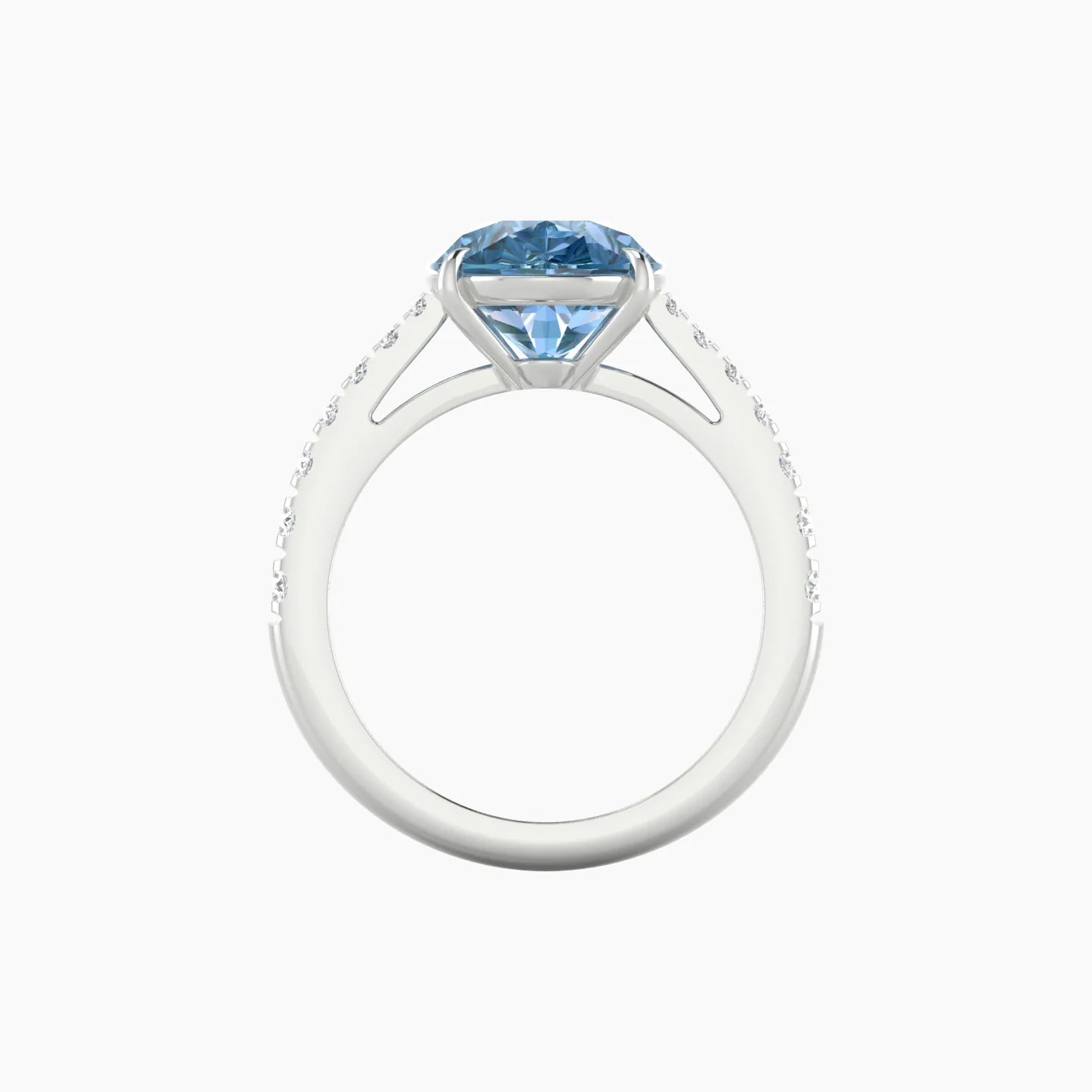 Reverse Shank | 18k White Gold 5 ct Pear Cut Ring