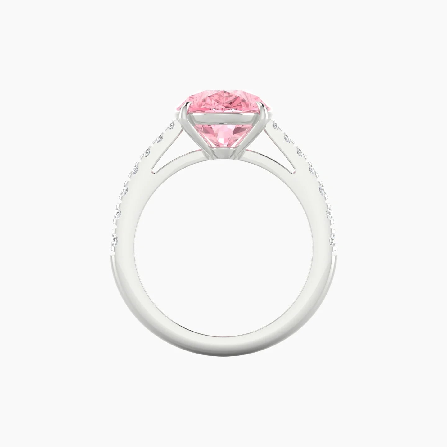 Reverse Shank | 18k White Gold 5 ct Pear Cut Ring