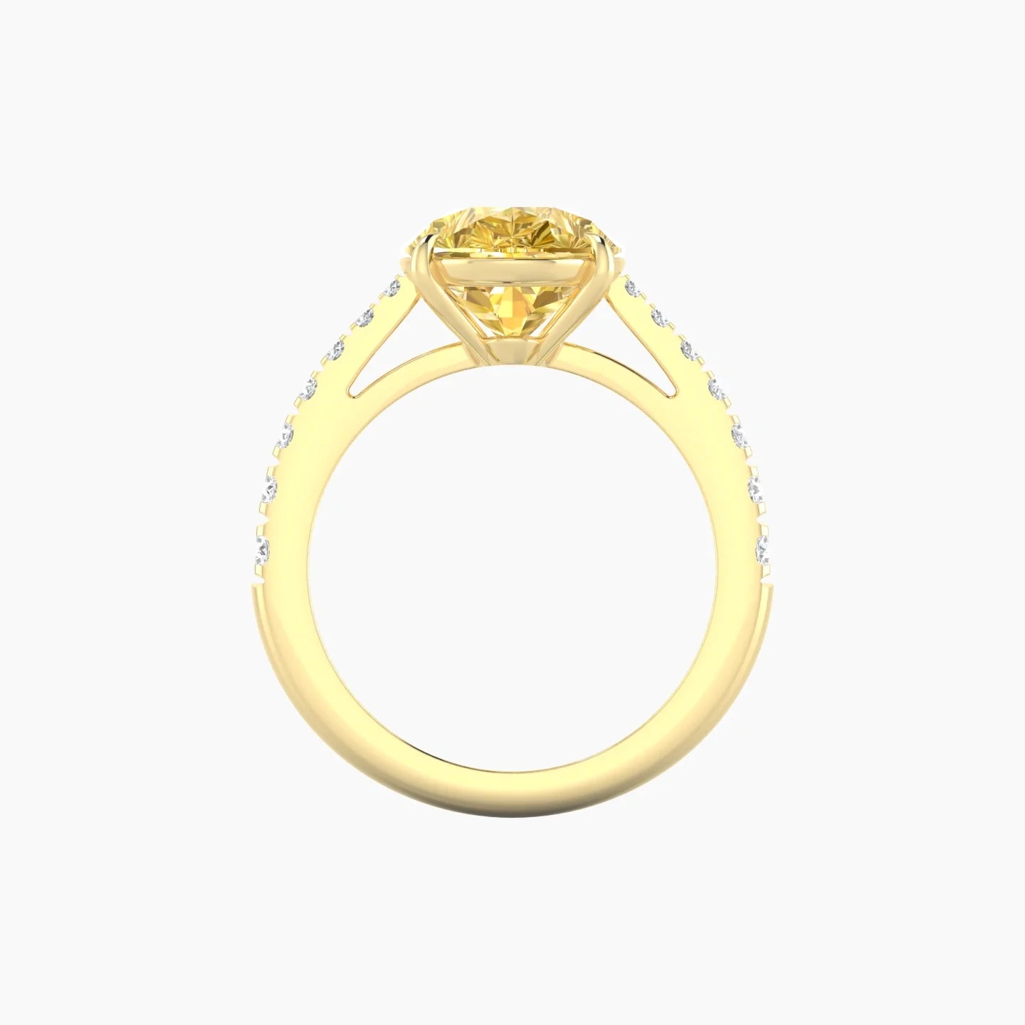 Reverse Shank | 18k Yellow Gold 5 ct Pear Cut Ring
