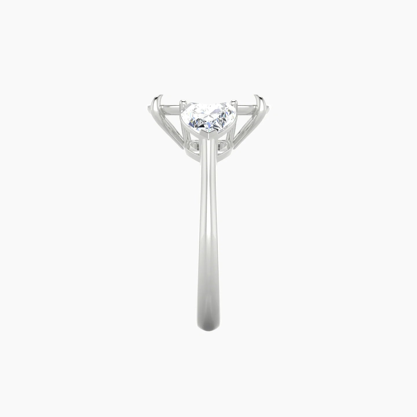 Simple Heart Trilogy | 18k White Gold 5-7.99 ct Cushion Cut Ring Setting