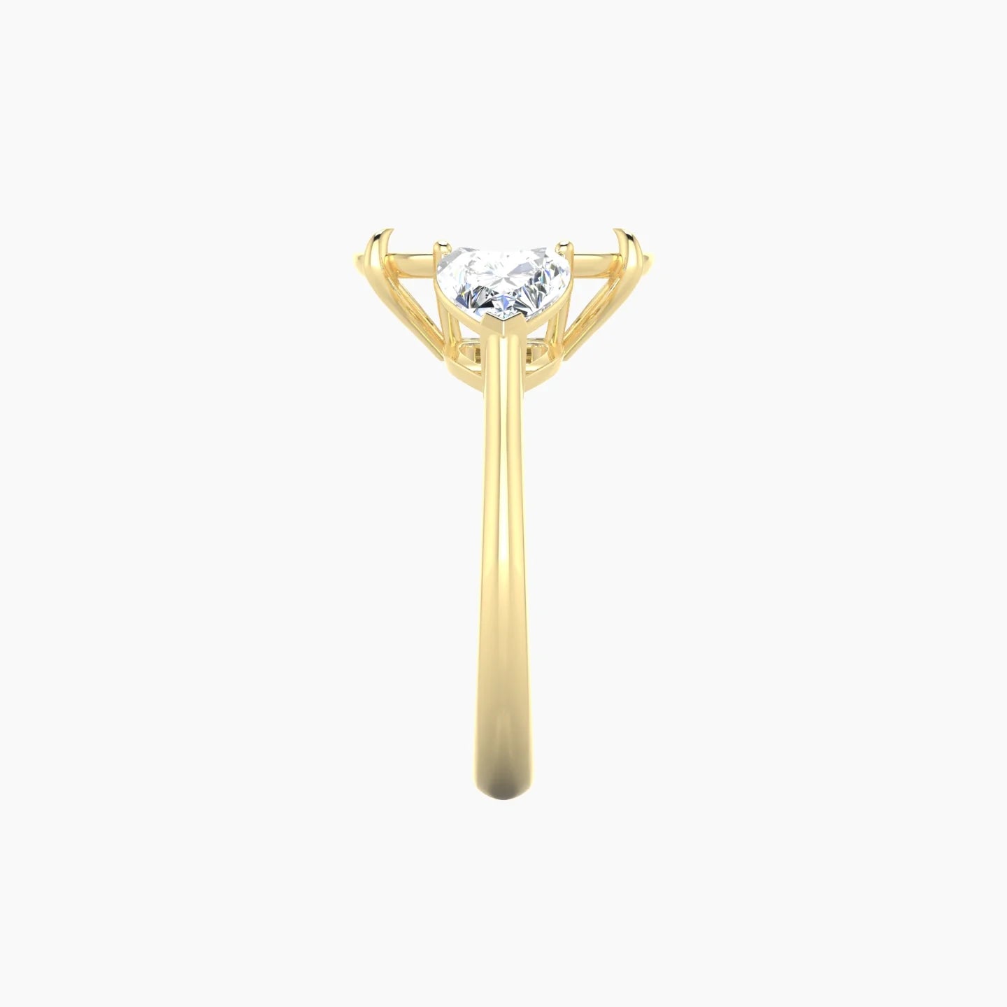 Simple Heart Trilogy | 18k Yellow Gold 5-7.99 ct Cushion Cut Ring Setting