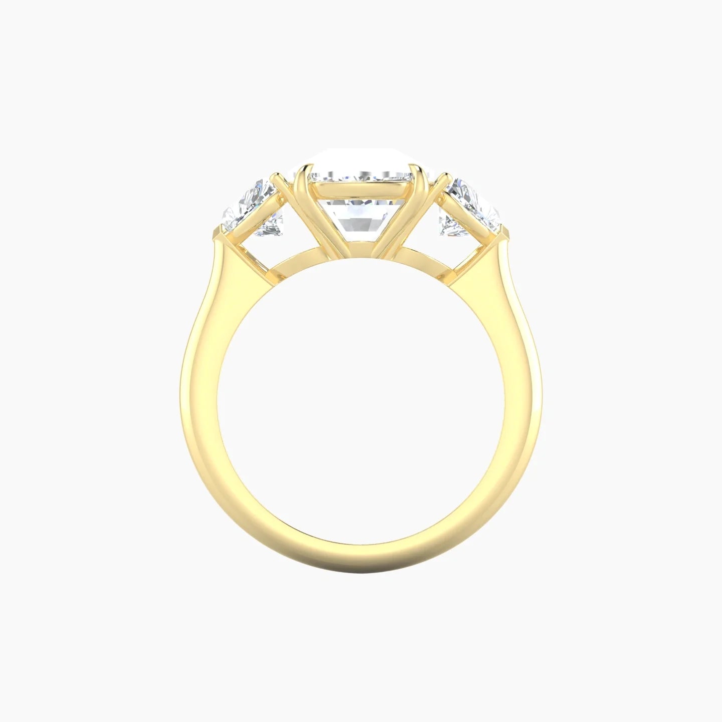Simple Heart Trilogy | 18k Yellow Gold 5 ct Cushion Cut Ring