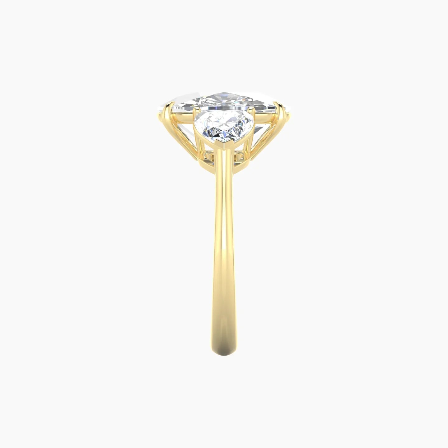 Simple Heart Trilogy | 18k Yellow Gold 5 ct Cushion Cut Ring