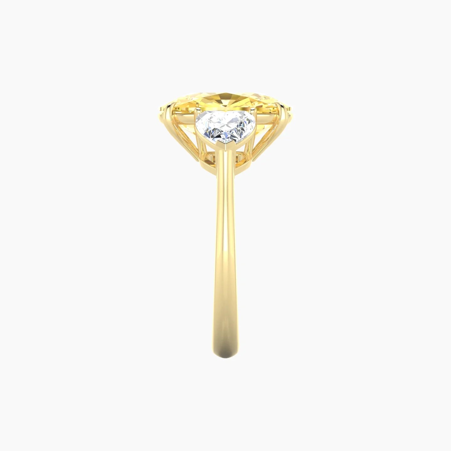 Simple Heart Trilogy | 18k Yellow Gold 5 ct Cushion Cut Ring