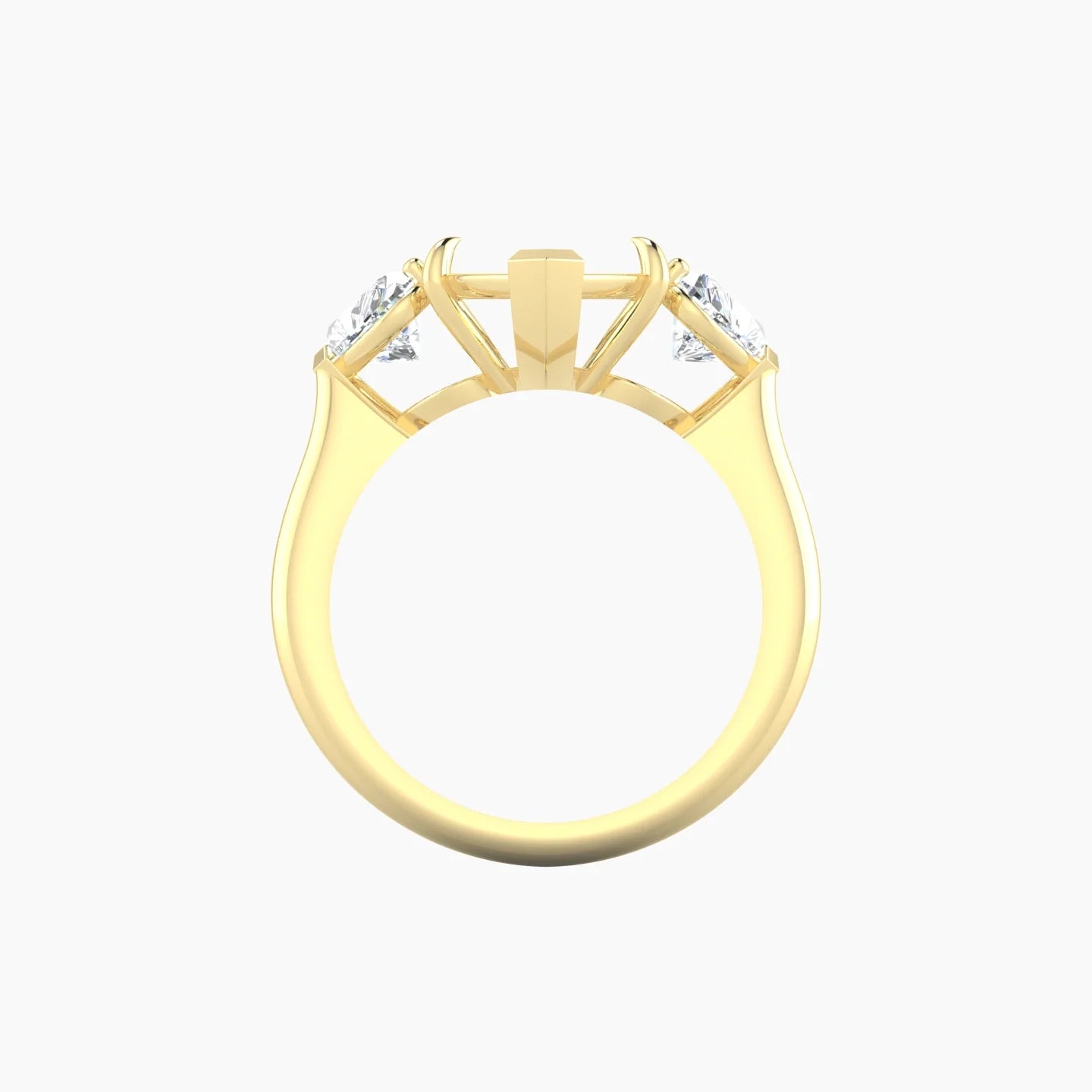 Simple Heart Trilogy | 18k Yellow Gold 5-7.99 ct Marquise Cut Ring Setting