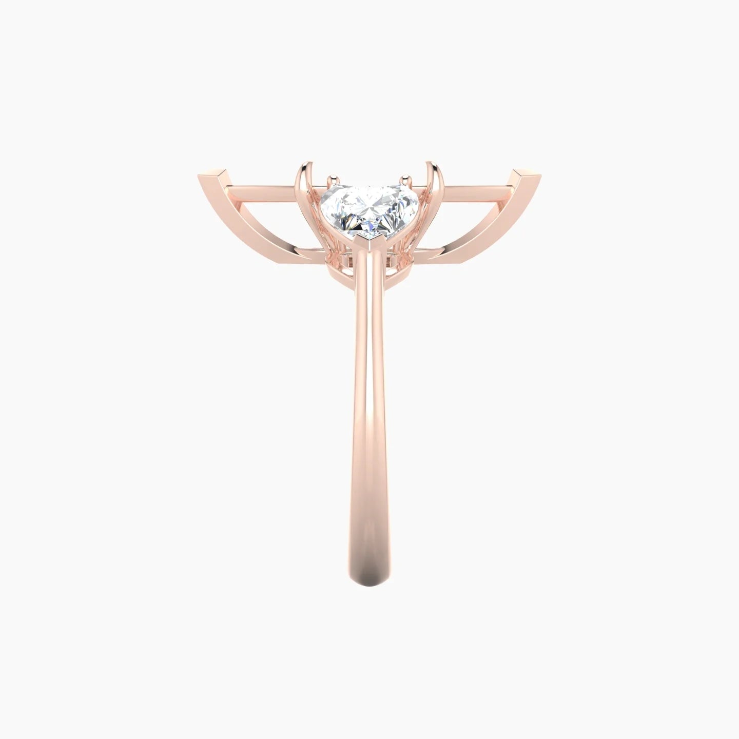 Simple Heart Trilogy | 18k Rose Gold 5-7.99 ct Marquise Cut Ring Setting