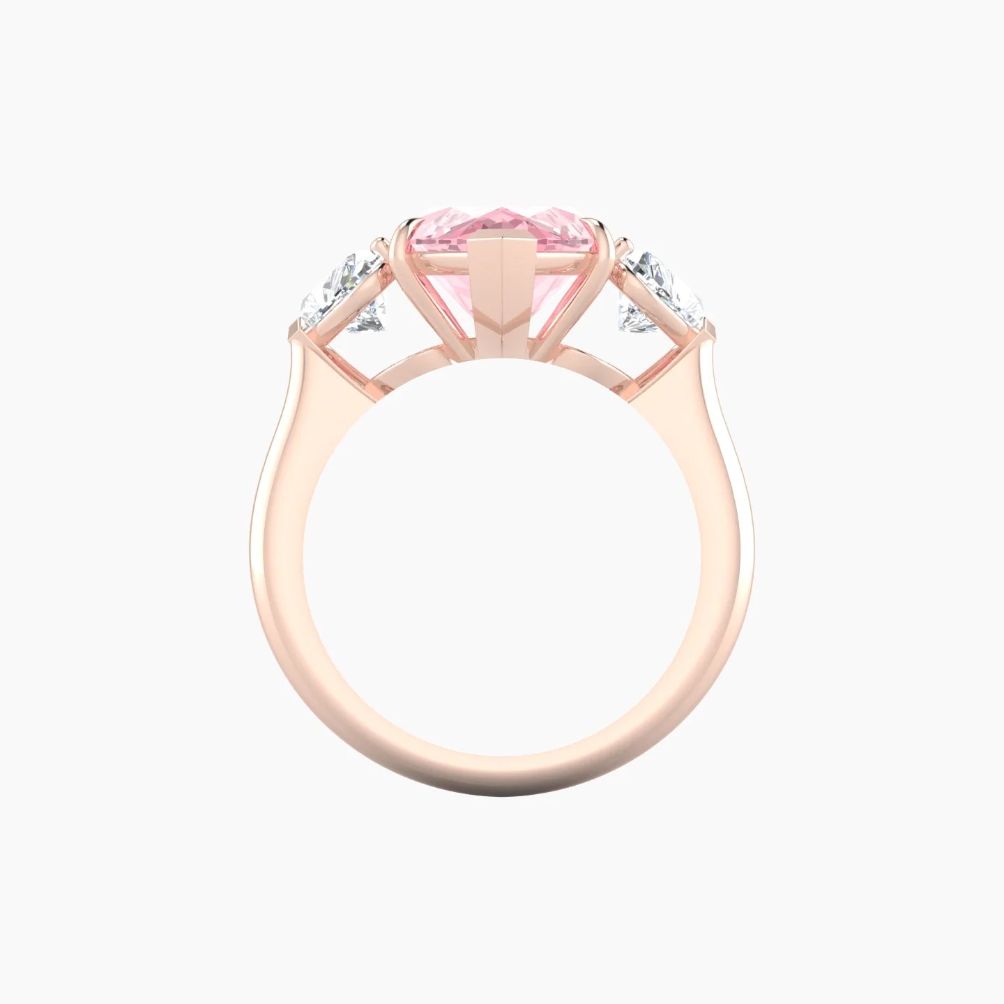 Simple Heart Trilogy | 18k Rose Gold 5 ct Marquise Cut Ring