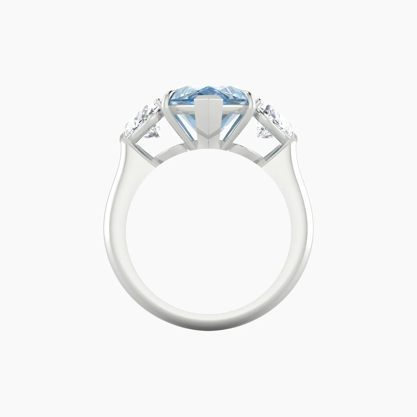 Simple Heart Trilogy | 18k White Gold 5 ct Marquise Cut Ring
