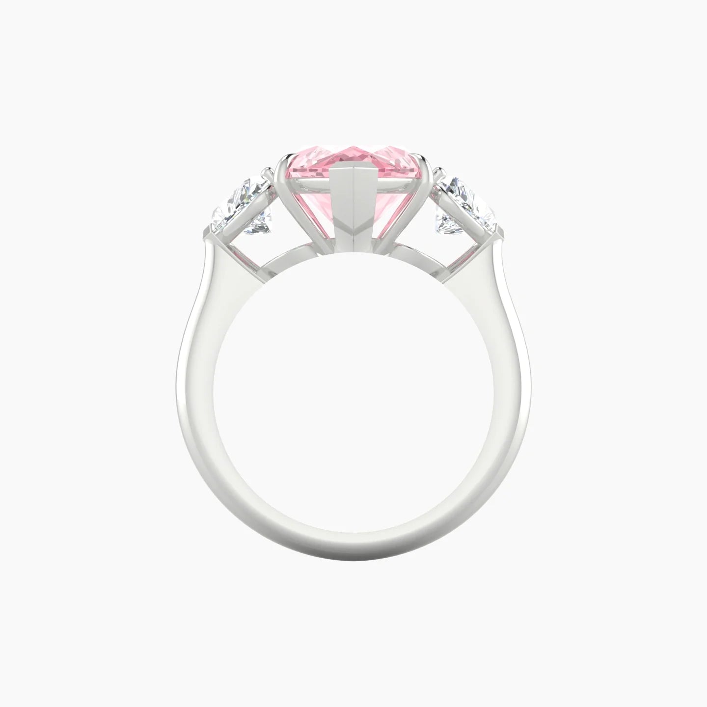 Simple Heart Trilogy | 18k White Gold 5 ct Marquise Cut Ring