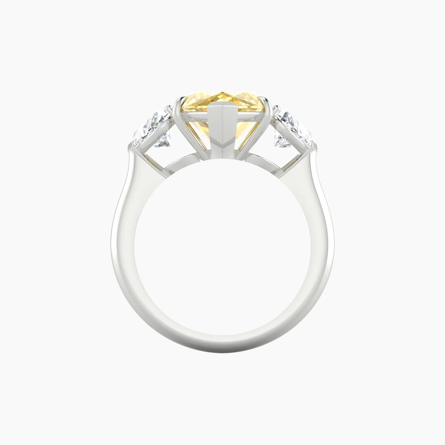 Simple Heart Trilogy | 18k White Gold 5 ct Marquise Cut Ring