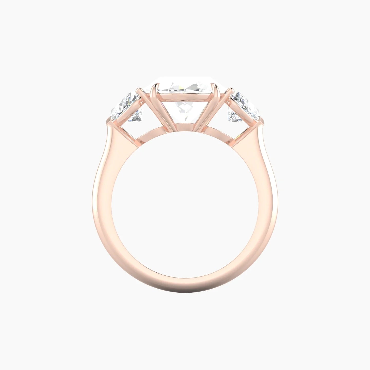 Simple Heart Trilogy | 18k Rose Gold 5 ct Oval Cut Ring