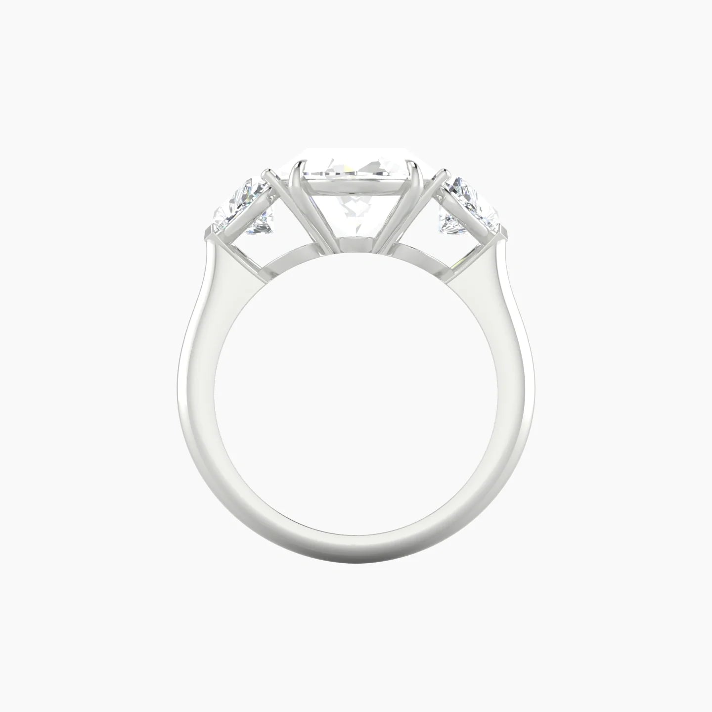 Simple Heart Trilogy | 18k White Gold 5 ct Oval Cut Ring