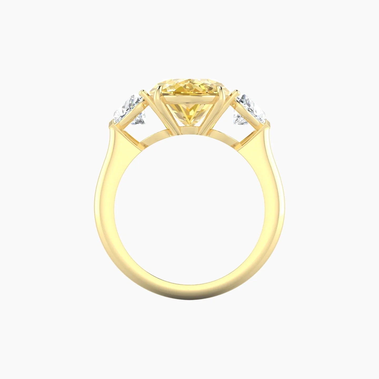 Simple Heart Trilogy | 18k Yellow Gold 5 ct Oval Cut Ring