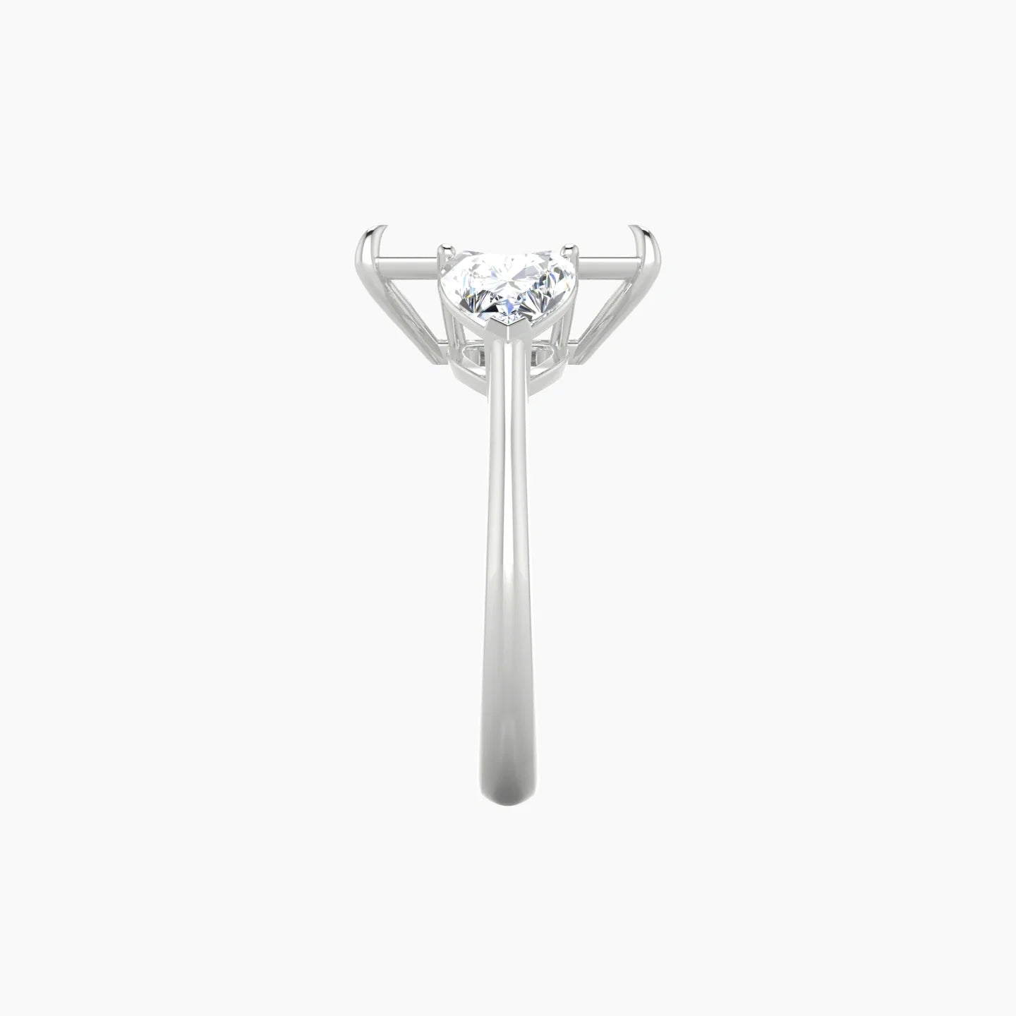 Simple Heart Trilogy | 18k White Gold 5-7.99 ct Radiant Cut Ring Setting