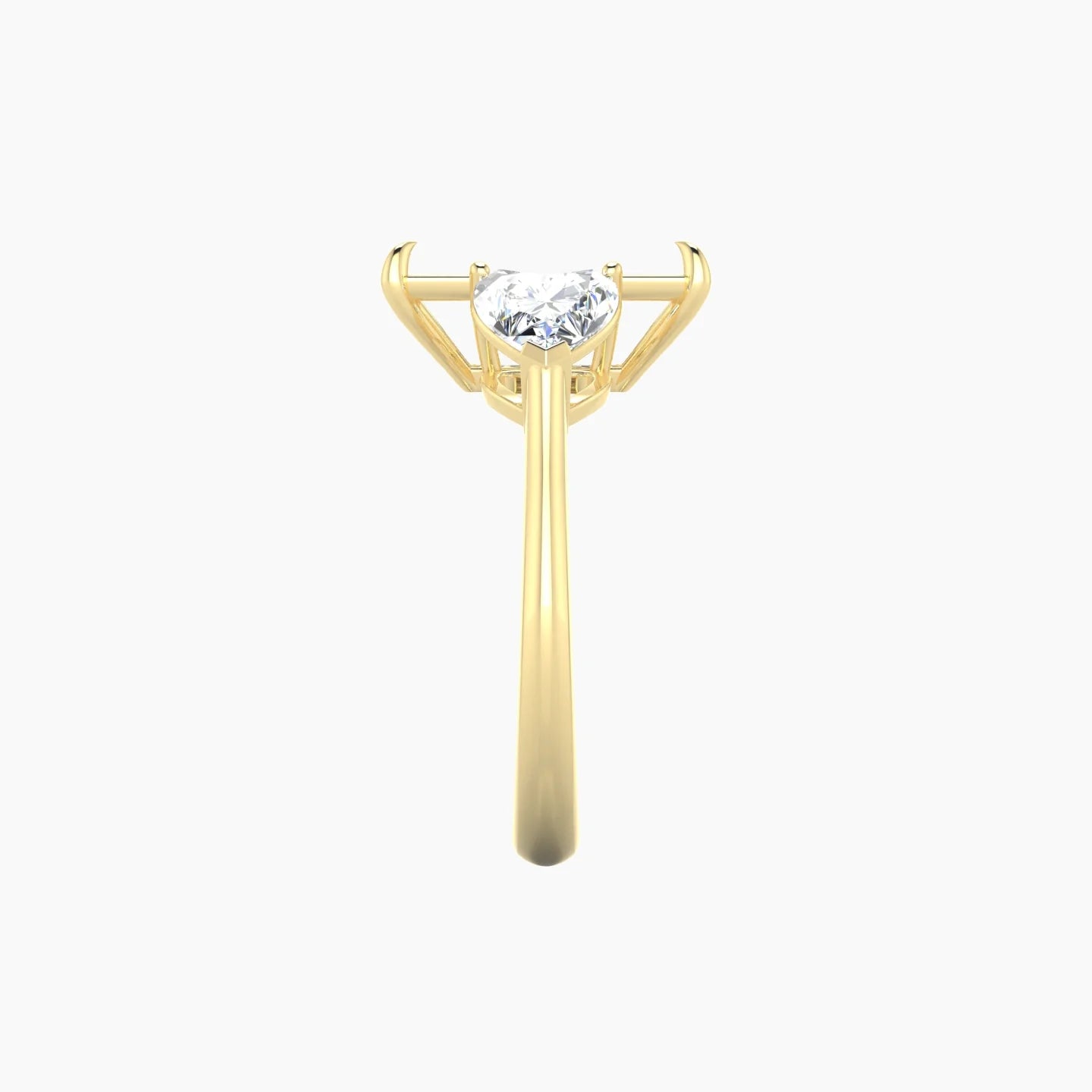Simple Heart Trilogy | 18k Yellow Gold 5-7.99 ct Radiant Cut Ring Setting