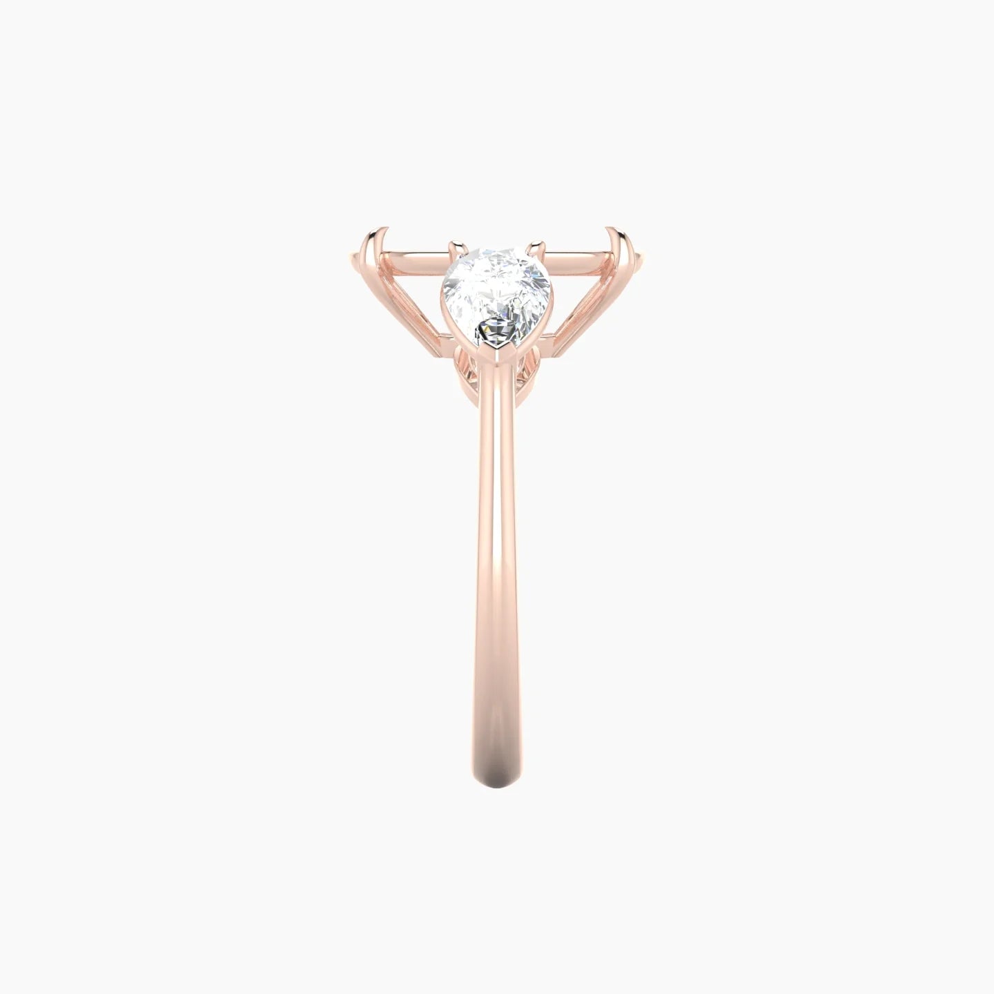 Simple Pear Trilogy | 18k Rose Gold 5-7.99 ct Cushion Cut Ring Setting