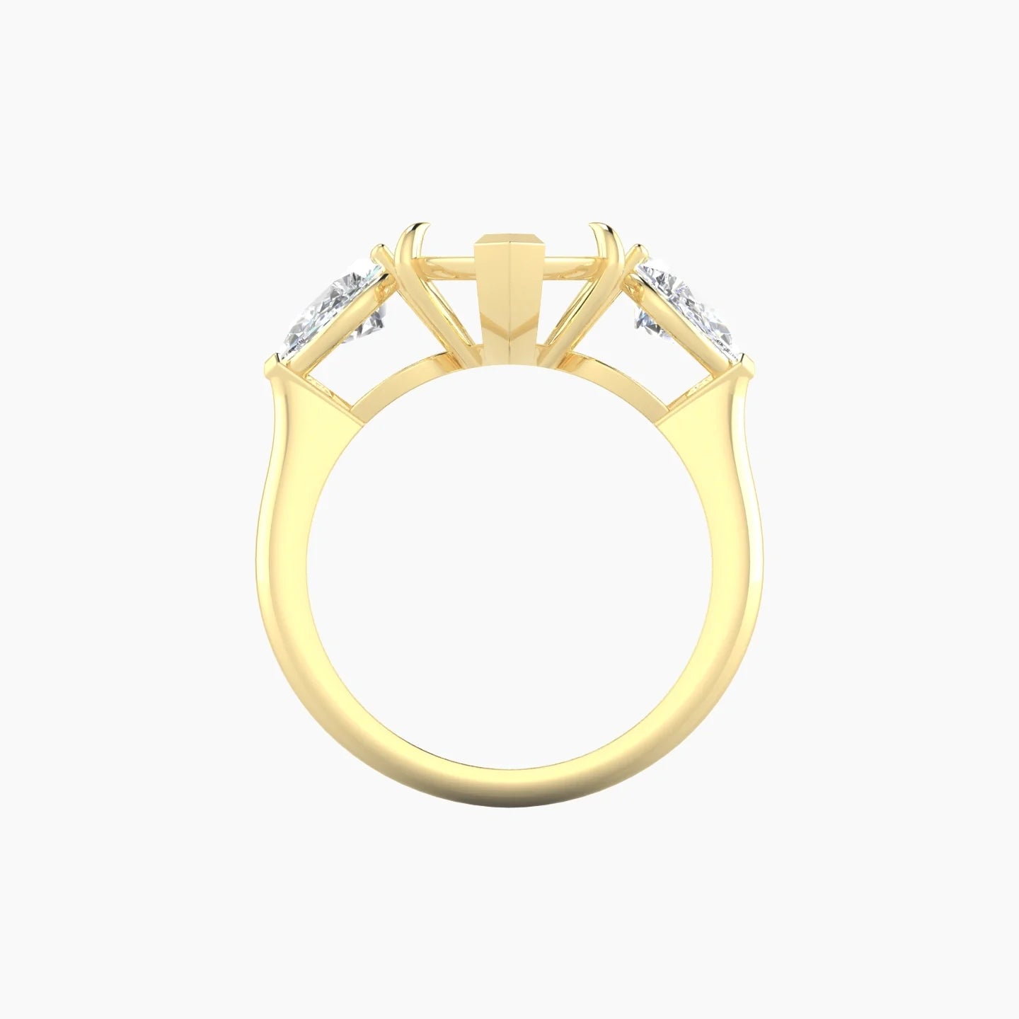 Simple Pear Trilogy | 18k Yellow Gold 5-7.99 ct Marquise Cut Ring Setting