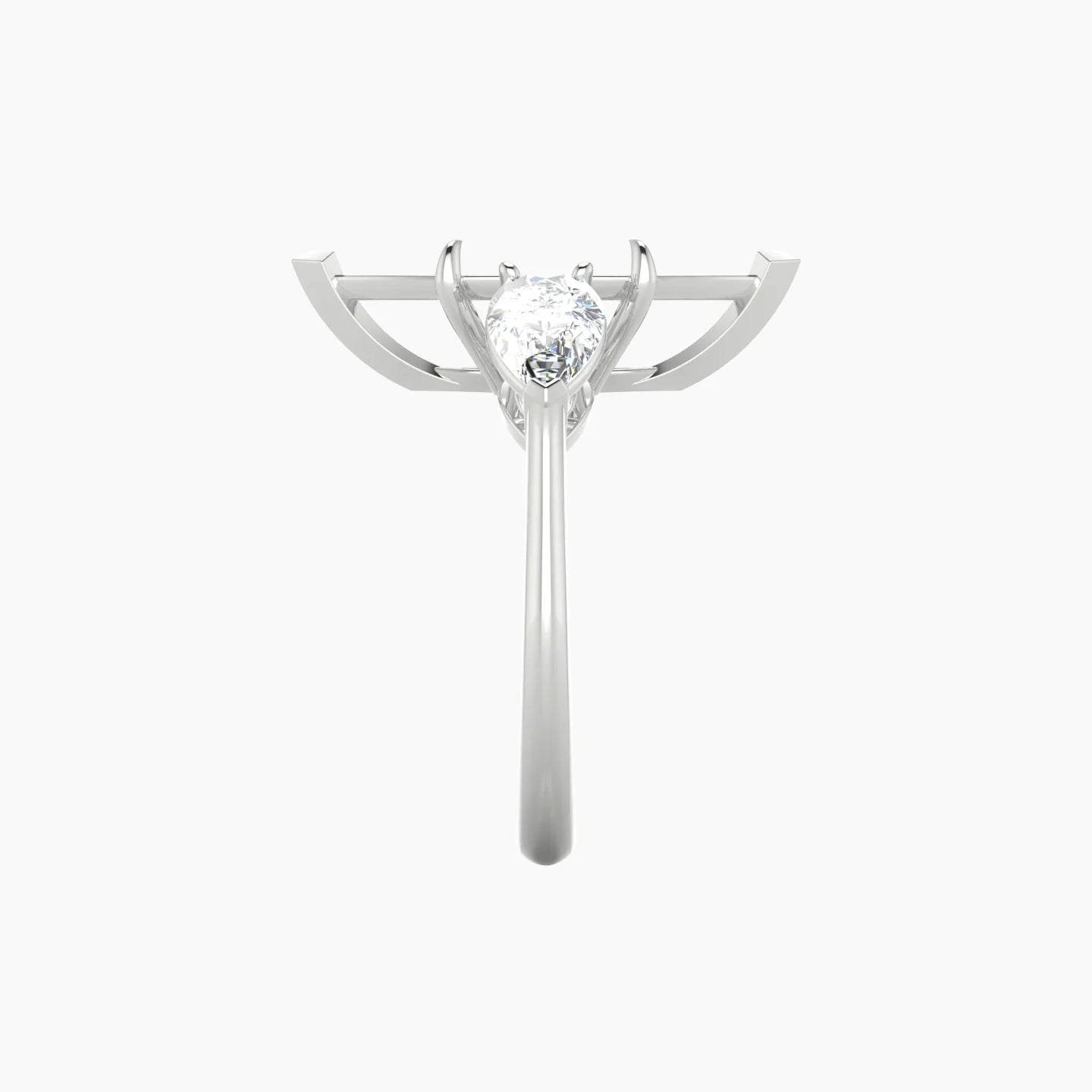 Simple Pear Trilogy | 18k White Gold 5-7.99 ct Marquise Cut Ring Setting