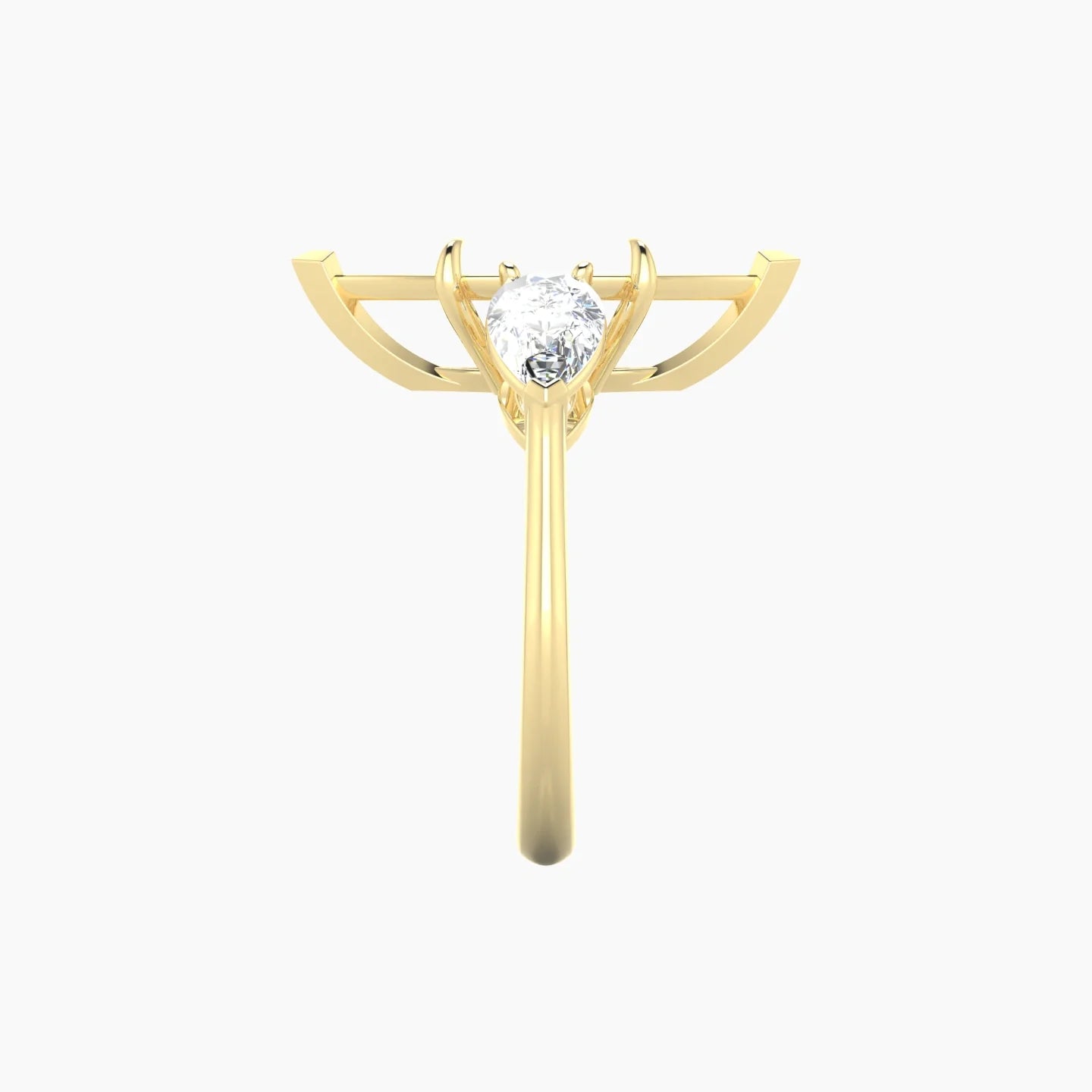 Simple Pear Trilogy | 18k Yellow Gold 5-7.99 ct Marquise Cut Ring Setting