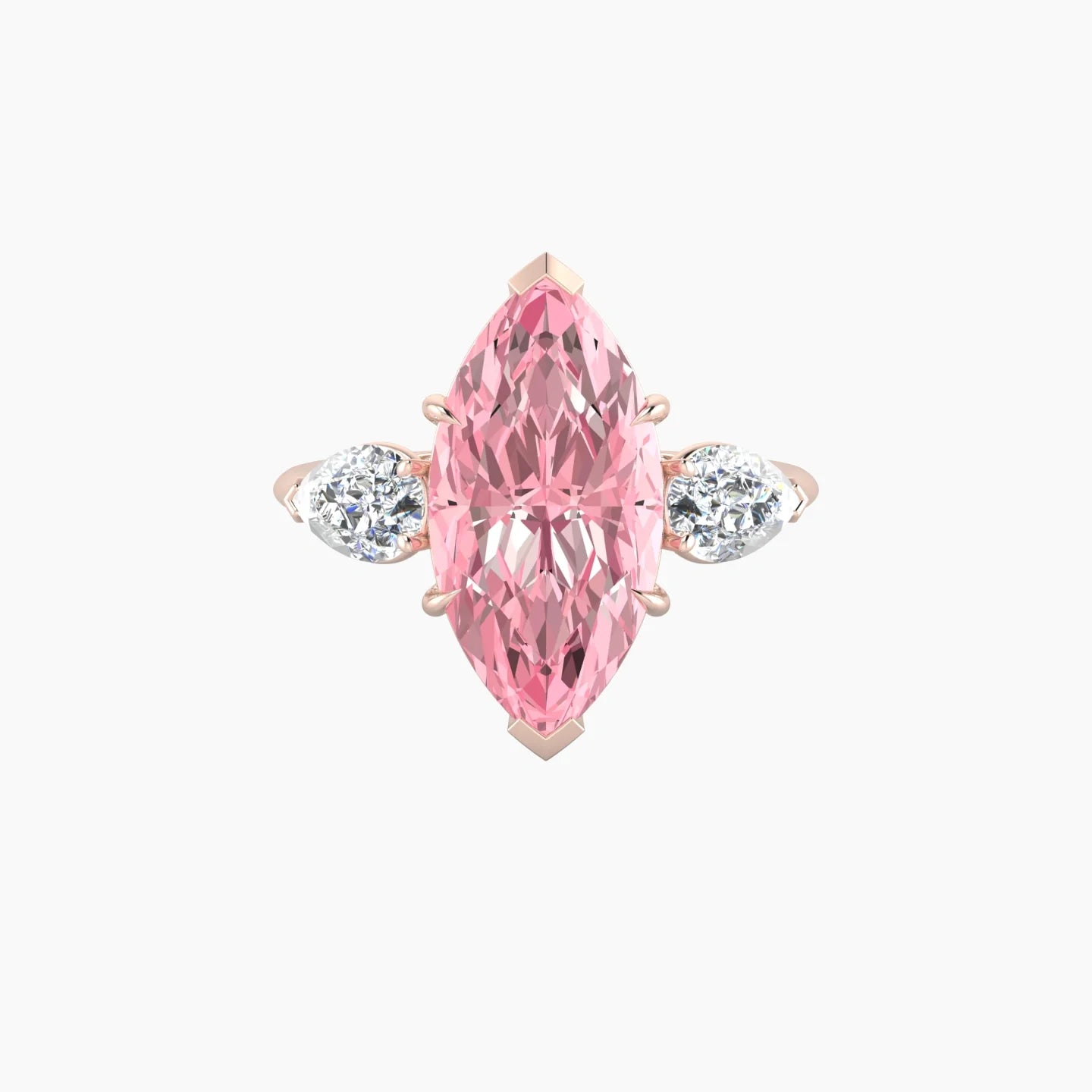 Simple Pear Trilogy | 18k Rose Gold 5 ct Marquise Cut Ring