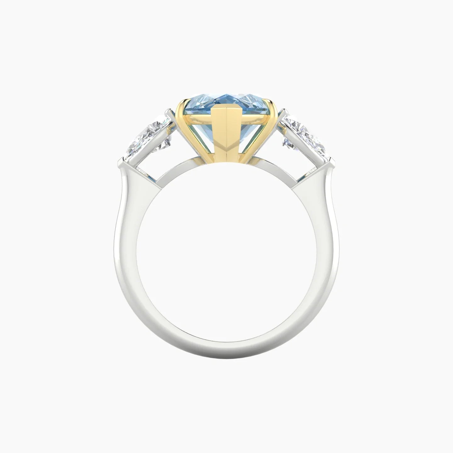 Simple Pear Trilogy | 18k White & Yellow Gold 5 ct Marquise Cut Ring